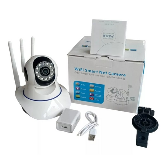 Cámara Robótica Seguridad Wifi 3 Antenas